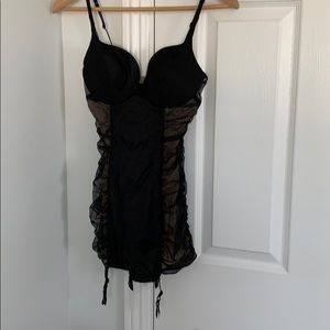 Victorias Secret Black/nude negligee